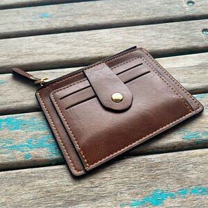 Brown Wallet - With Zippered Section- Wallet- NEW- “KEEP GOING”